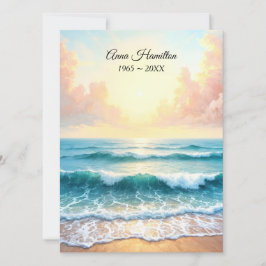 Ocean Sunrise begrafenisprogramma Kaart