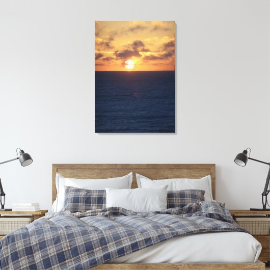 Ocean Sunrise Canvas Afdruk (Insitu (Slaapkamer))