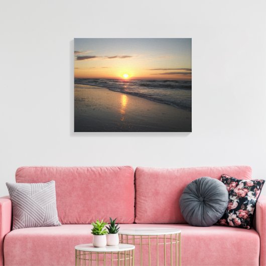 Ocean Sunrise Canvas Afdruk (Insitu (Woonkamer))