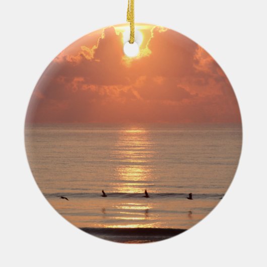 Ocean Sunrise Daytona Beach, Florida Ornament (Achterkant)