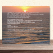 Ocean Sunrise Desiderata Plaque Fotoplaat