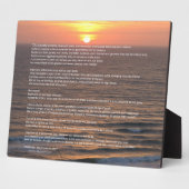 Ocean Sunrise Desiderata Plaque Fotoplaat (Zijkant)