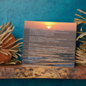 Ocean Sunrise Desiderata Plaque Fotoplaat (Zijkant)