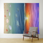 Ocean Sunrise en Swimming Zee Turtles Wandkleed (In Situ (horizontaal))