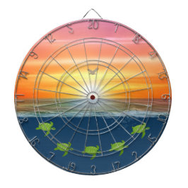 Ocean Sunrise en Turtles Dartbord