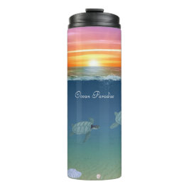 Ocean Sunrise en Turtles Thermal Tumbler Thermosbeker