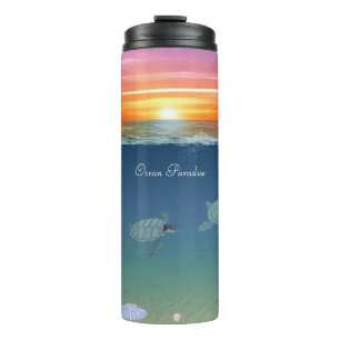 Ocean Sunrise en Turtles Thermal Tumbler Thermosbeker