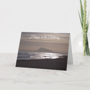 Ocean Sunrise gepersonaliseerde 60e verjaardag Kaart