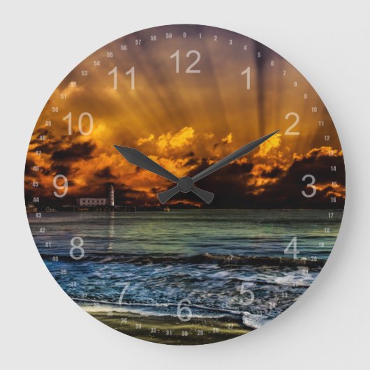Ocean Sunrise Grote Klok (Voorkant)