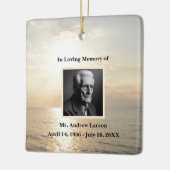 Ocean Sunrise in liefdevolle herinnering begrafeni Keramisch Ornament (Links)
