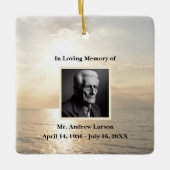 Ocean Sunrise in liefdevolle herinnering begrafeni Keramisch Ornament (Voorkant)