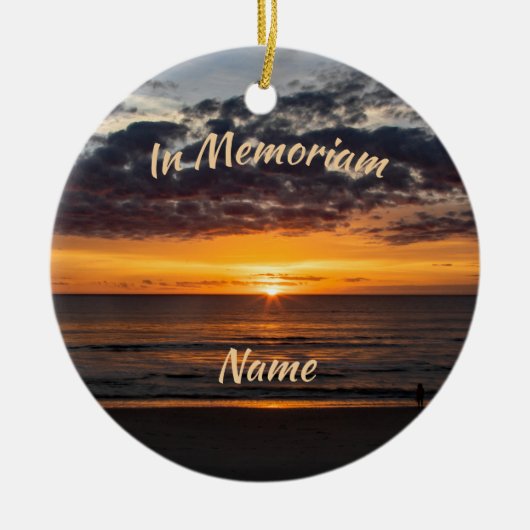Ocean Sunrise Memoriam Keramisch Ornament (Voorkant)
