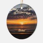 Ocean Sunrise Memoriam Keramisch Ornament (Links)