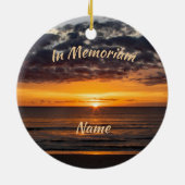Ocean Sunrise Memoriam Keramisch Ornament (Achterkant)