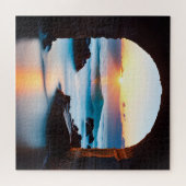 Ocean Sunrise met baksteentunnel Legpuzzel (Horizontaal)