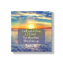 Ocean Sunrise met Psalms Bible Verse