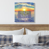Ocean Sunrise met Psalms Bible Verse Canvas Afdruk (Insitu (Slaapkamer))