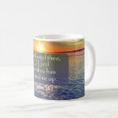 Ocean Sunrise met Psalms Bible Verse Koffiemok (Voorkant rechts)