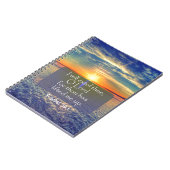 Ocean Sunrise met Psalms Bible Verse Notitieboek (Linkerzijde)