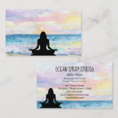 *~* Ocean Sunrise Mindfulness Yoga Meditation Visitekaartje (Voorkant / Achterkant)