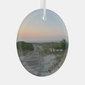 Ocean Sunrise-ornament Glas Ornament (Voorkant Rechts)