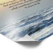 Ocean Sunrise Romans 8:28 de Druk van de Manuscrip Foto Afdruk (Hoek)