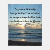 OCEAN SUNRISE SERENITY PRAYER FLEECE DEKEN (Voorkant)