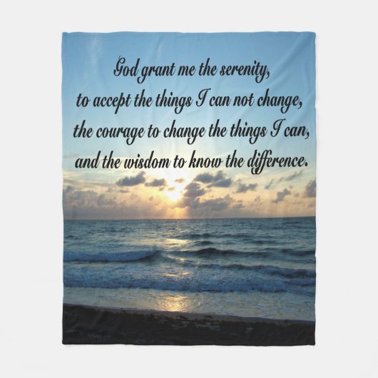 OCEAN SUNRISE SERENITY PRAYER FLEECE DEKEN (Voorkant)