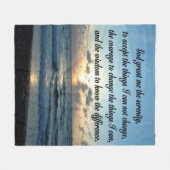 OCEAN SUNRISE SERENITY PRAYER FLEECE DEKEN (Voorkant (Horizontaal))