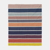 Ocean Sunrise Striped Fleece Deken (Voorkant)