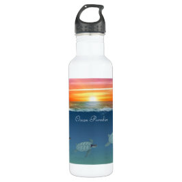 Ocean Sunrise & Turtles Water Bottle Waterfles