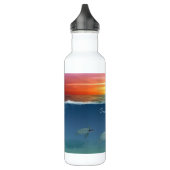 Ocean Sunrise & Turtles Water Bottle Waterfles (Links)
