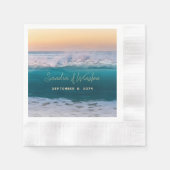 Ocean Sunrise Wedding Receptie Papieren servetten (Voorkant)