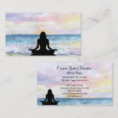 *~* Ocean Sunrise Zee Mindfulness Meditation Yoga Visitekaartje (Voorkant / Achterkant)