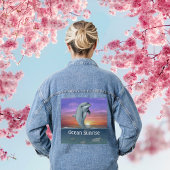 Ocean Sunrise, Zee Schildpadden en Dolfijn Denim Jacket