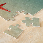 Ocean Sunrise, zee schildpadden, sterren, schelpen Legpuzzel (Zijkant)