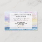*~* Ocean Sunrise Zee Wedding Planner Travel Agent Visitekaartje (Achterkant)