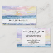 *~* Ocean Sunrise Zee Wedding Planner Travel Agent Visitekaartje (Voorkant / Achterkant)