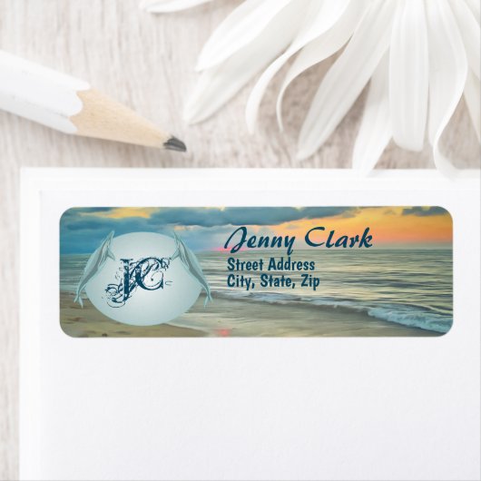 Ocean Sunset 0735 Adres Etiket (Insitu)