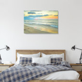 Ocean Sunset 0735 Art Canvas Print (Insitu (Slaapkamer))