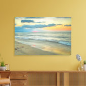 Ocean Sunset 0735 Art Canvas Print (Insitu (Woonkamer))