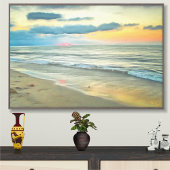 Ocean Sunset 0735 Art Canvas Print