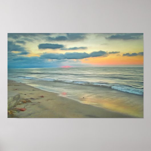 Ocean Sunset 0735 Art Print (Voorkant)