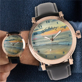 Ocean Sunset 0735 Horloge