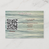 Ocean Sunset 0735 QR Code Hello Calling Card Visitekaartje (Achterkant)