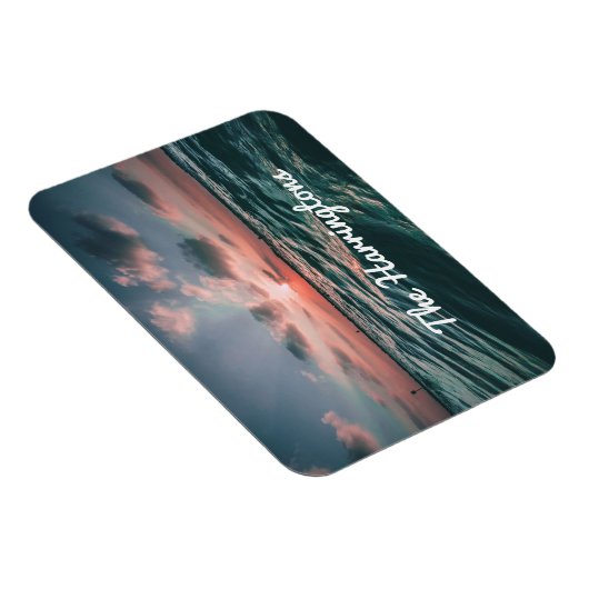 Ocean Sunset aangepaste naam magneet (Rechterzijde)
