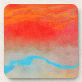 Ocean Sunset Abstract Bier Onderzetter (Voorkant)