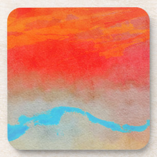 Ocean Sunset Abstract Bier Onderzetter