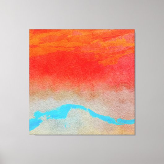 Ocean Sunset Abstract Canvas Afdruk (Voorkant)