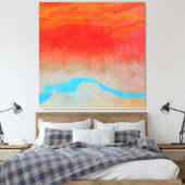 Ocean Sunset Abstract Canvas Afdruk (Insitu (Slaapkamer))